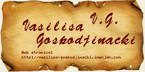 Vasilisa Gospođinački vizit kartica